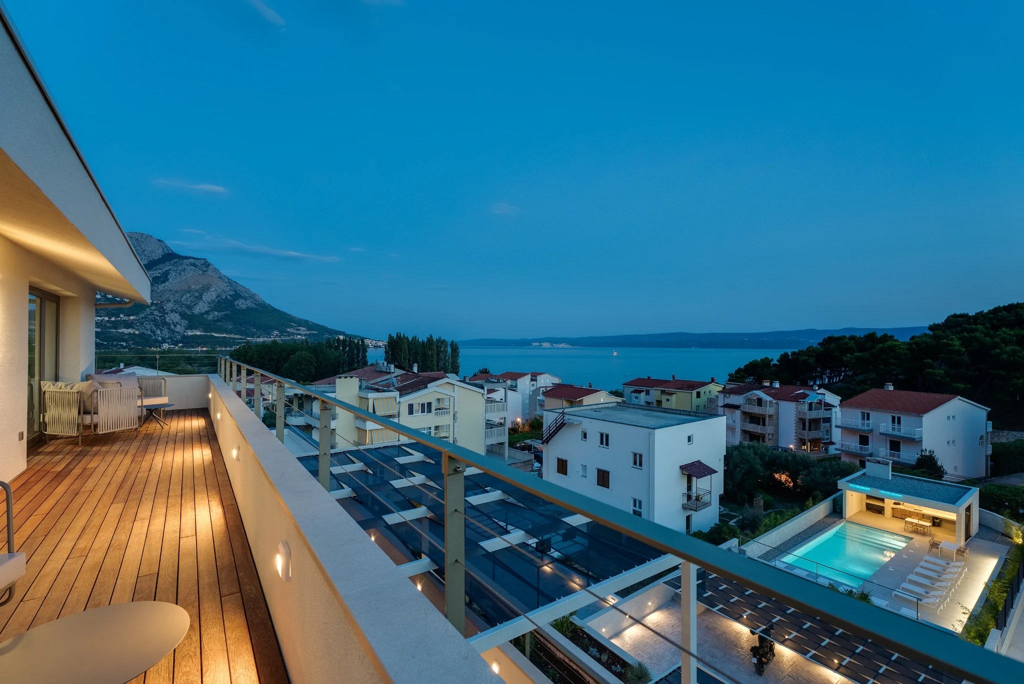 Penthouse terrace sea view